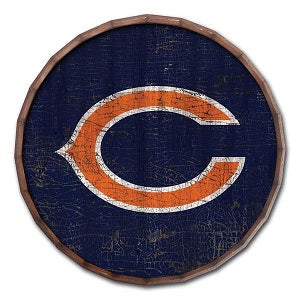 Chicago Bears --- Crackle Finish Barrel Top Sign
