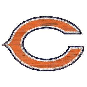 Chicago Bears --- Distressed Logo Cutout Sign