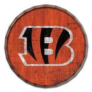 Cincinnati Bengals --- Crackle Finish Barrel Top Sign