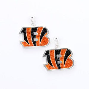 Cincinnati Bengals --- Crystal Logo Earrings