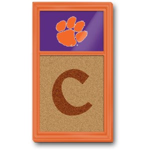 Clemson Tigers --- Dual Logo Cork Note Board