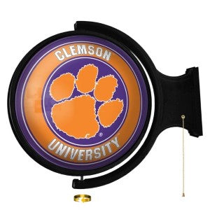 Clemson Tigers --- Original Round Rotating Lighted Wall Sign