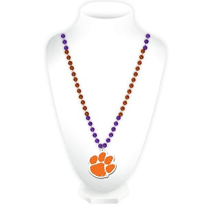 Clemson Tigers --- Mardi Gras Beads