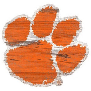 Clemson Tigers --- Distressed Logo Cutout Sign