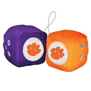 Clemson Tigers Fuzzy Dice