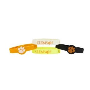Clemson Tigers --- Silicone Bracelets 4-pk