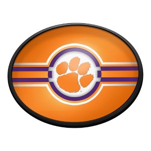 Clemson Tigers (orange) --- Oval Slimline Lighted Wall Sign