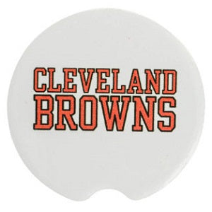 Cleveland Browns --- Ceramic Car Coasters 2-pk
