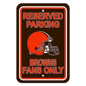 Cleveland Browns --- Reserved Parking Sign