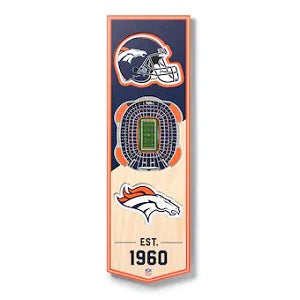 Denver Broncos --- 3-D StadiumView Banner - Small