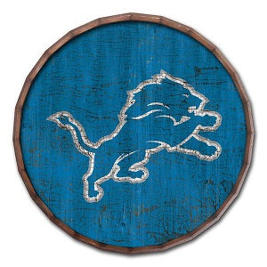 Detroit Lions --- Crackle Finish Barrel Top Sign