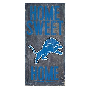 Detroit Lions --- Home Sweet Home Wood Sign