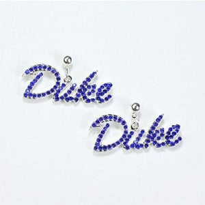 Duke Blue Devils --- Crystal Logo Earrings