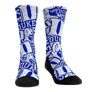 Duke Blue Devils --- Logo Sketch Crew Socks