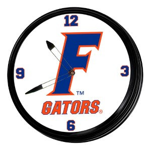 Florida Gators (letter f) --- Retro Lighted Wall Clock