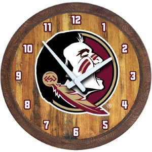 Florida State Seminoles --- Faux Barrel Top Wall Clock