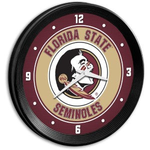 Florida State Seminoles --- Ribbed Frame Wall Clock