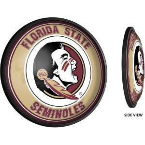 Florida State Seminoles --- Round Slimline Lighted Wall Sign