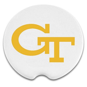 GA Tech Yellow Jackets --- Ceramic Car Coasters 2-pk
