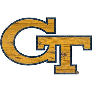 GA Tech Yellow Jackets --- Distressed Logo Cutout Sign