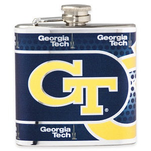 GA Tech Yellow Jackets --- Stainless Steel Flask