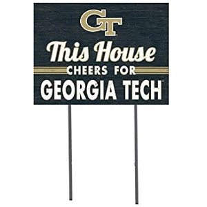 GA Tech Yellow Jackets --- This House Cheers ... Yard Sign