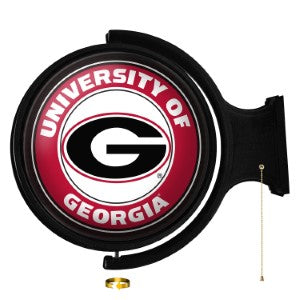 Georgia Bulldogs --- Original Round Rotating Lighted Wall Sign