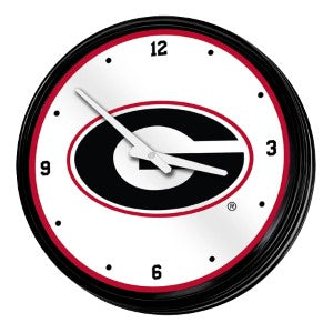 Georgia Bulldogs --- Retro Lighted Wall Clock