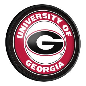 Georgia Bulldogs --- Round Slimline Lighted Wall Sign