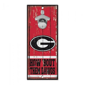 Georgia Bulldogs --- Bottle Opener Sign