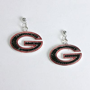 Georgia Bulldogs --- Crystal Logo Earrings