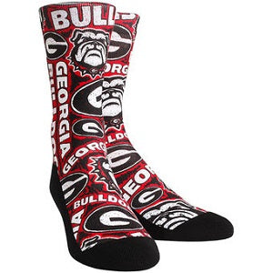 Georgia Bulldogs --- Logo Sketch Crew Socks
