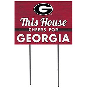 Georgia Bulldogs --- This House Cheers ... Yard Sign