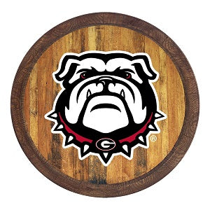 Georgia Bulldogs (UGA) --- Faux Barrel Top Sign