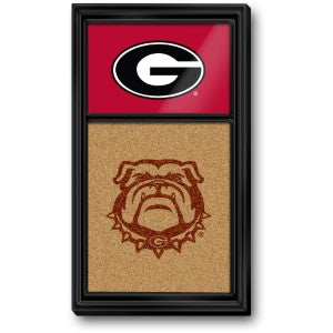 Georgia Bulldogs (black-red) --- Dual Logo Cork Note Board