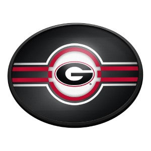 Georgia Bulldogs (black) --- Oval Slimline Lighted Wall Sign