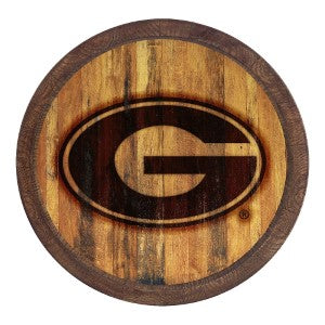 Georgia Bulldogs (branded) --- Faux Barrel Top Sign