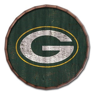 Green Bay Packers --- Crackle Finish Barrel Top Sign