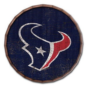 Houston Texans --- Crackle Finish Barrel Top Sign