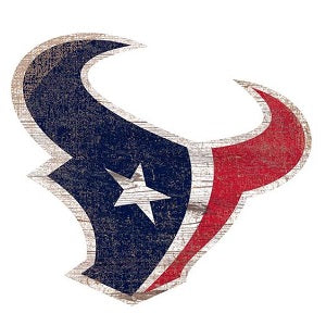 Houston Texans --- Distressed Logo Cutout Sign