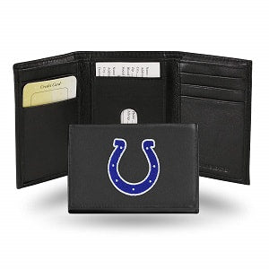 Indianapolis Colts --- Black Leather Trifold Wallet