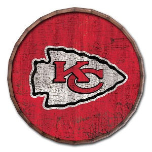 Kansas City Chiefs --- Crackle Finish Barrel Top Sign