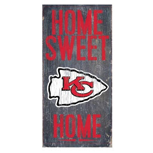 Kansas City Chiefs --- Home Sweet Home Wood Sign