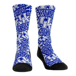 Kentucky Wildcats --- Logo Sketch Crew Socks