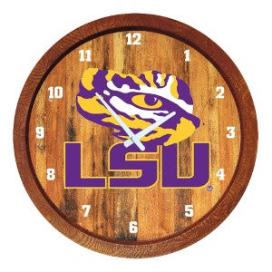 LSU Tigers --- Faux Barrel Top Wall Clock