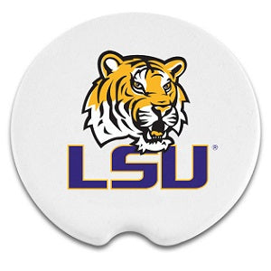 LSU Tigers --- Ceramic Car Coasters 2-pk