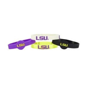 LSU Tigers --- Silicone Bracelets 4-pk