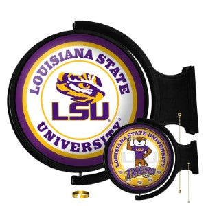 LSU Tigers (double-sided) --- Original Round Rotating Lighted Wall Sign