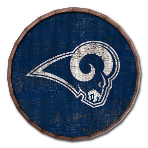 Los Angeles Rams --- Crackle Finish Barrel Top Sign