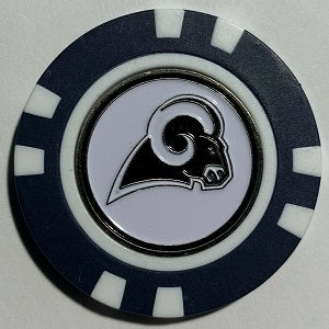Los Angeles Rams --- Poker Chip Ball Marker